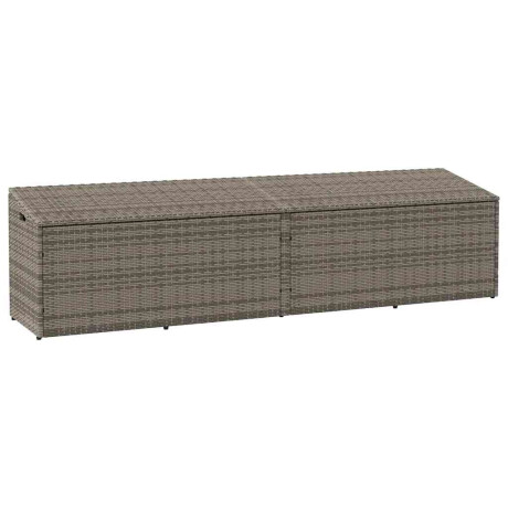 vidaXL Tuinbox 220x50x58 cm poly rattan grijs