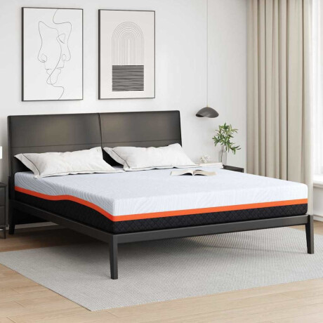 vidaXL Matras Wit en Grijs 200 x 200 cm Schuim