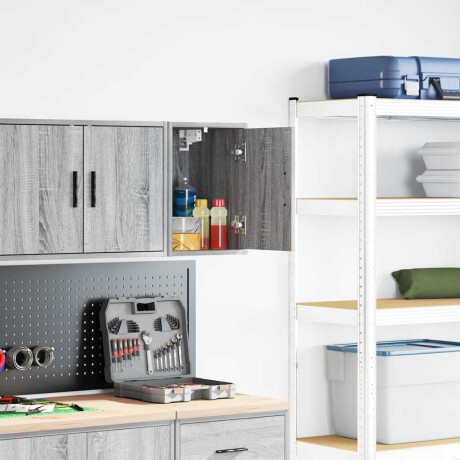 vidaXL Garage wandkast bewerkt hout grijs Sonoma