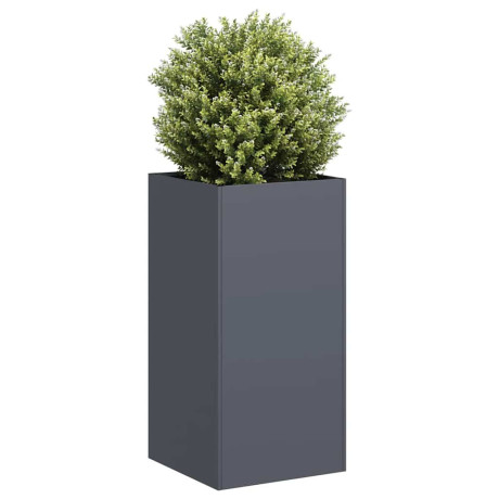 vidaXL Plantenbak 40x40x80 cm koudgewalst staal antracietkleurig