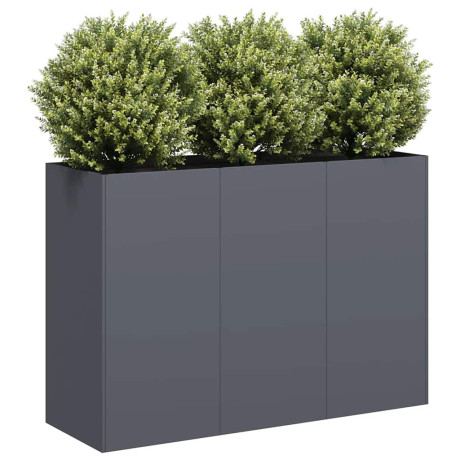 vidaXL Plantenbak 120x40x80 cm koudgewalst staal antracietkleurig