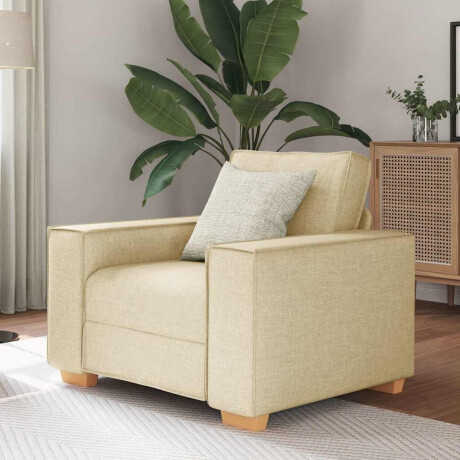 vidaXL Sofa Stoel Crème 60 cm Stof