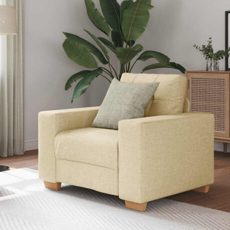 vidaXL Fauteuil Crème 60 cm Stof