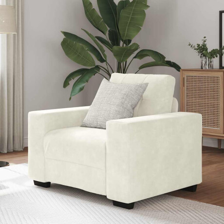 vidaXL Sofastoel Crème 60 cm Fluweel