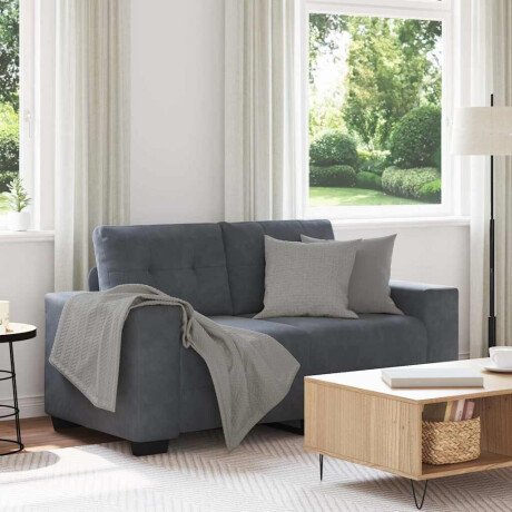vidaXL Loveseat bank 120 cm fluweel donkergrijs