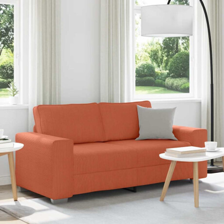 vidaXL Loveseat Sofa Rood Oranje 140 cm Corduroy Stof