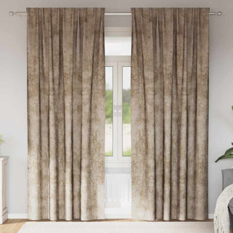 vidaXL Velvet Gordijnen 2 pcs champagne 225 x 140 cm Fluweel