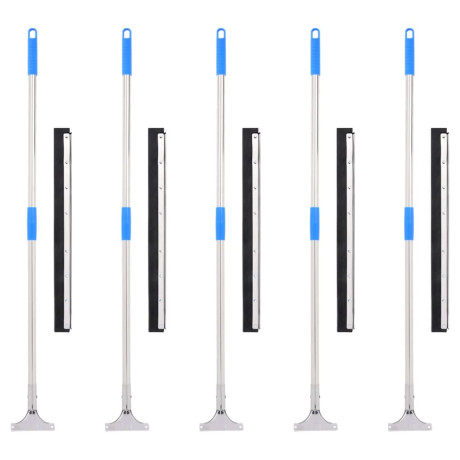 vidaXL Vloertrekkers 5 st 60,5x119,5 cm staal en rubber