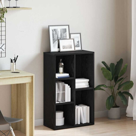 vidaXL Boekenkast Zwart Eiken 50x25x80 cm Engineered Wood