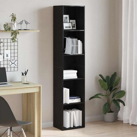 vidaXL Boekenkast Zwart Eiken 40x30x189 cm Engineered Wood