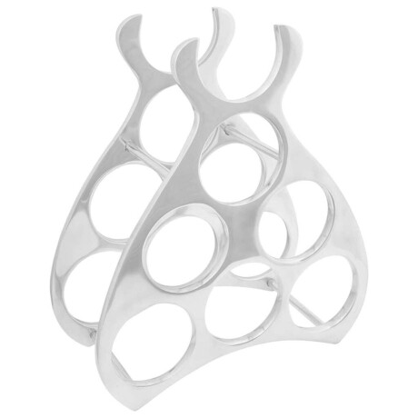 vidaXL Wijnrek Zilver 32 x 14 x 37,5 cm Aluminium