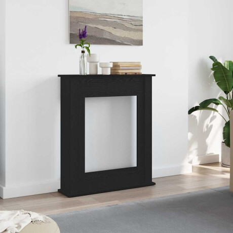 vidaXL Haardombouw Zwarte Eiken 75x20x87,5 cm Engineered Wood