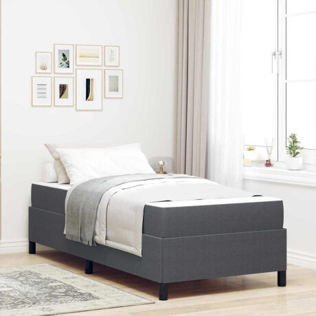 vidaXL Bedframe Anders Donkergrijs 100 x 200 cm Katoenen stof