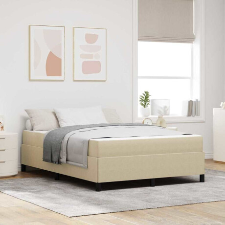 vidaXL Bedframe Anders Lichtgroen Grijs 140 x 190 cm Katoenen stof