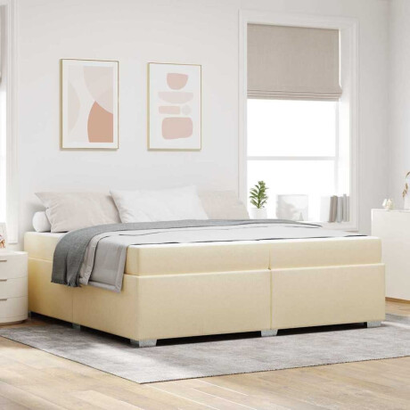 vidaXL Bedframe Crème 200 x 200 cm Stof