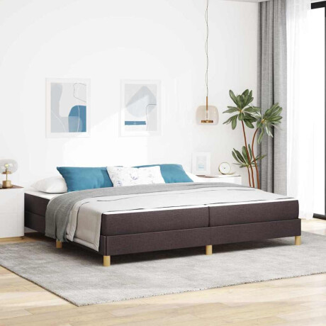vidaXL Boxspring bed Bruin 200 x 200 cm Stof, Engineered Hout