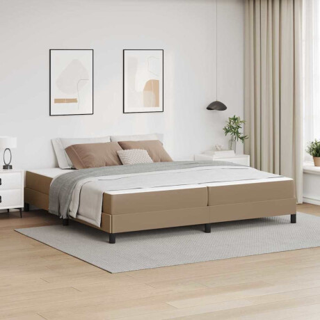 vidaXL Bed met matras Cappuccino 200 x 200 cm Kunstleer