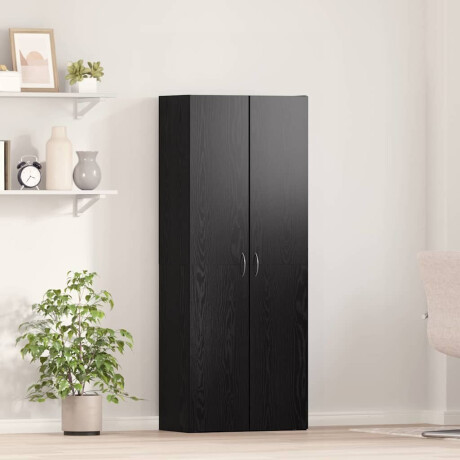 vidaXL Kantoorkast Zwart Eiken 60 x 32 x 152,5 cm Bewerkt hout