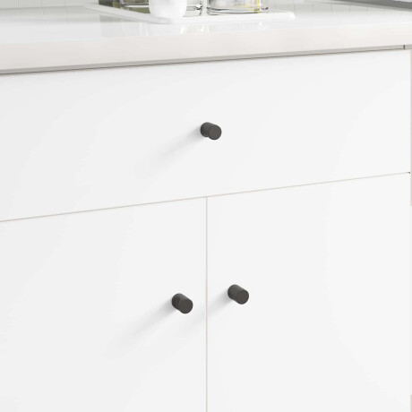 vidaXL Kastknop 2 pcs Zwart 18 x 23 mm IJzer