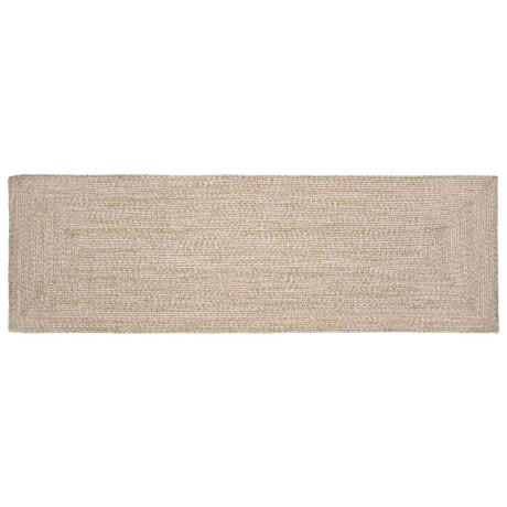 vidaXL Tapijt Natuurlijk en wit 80 x 250 cm Jute