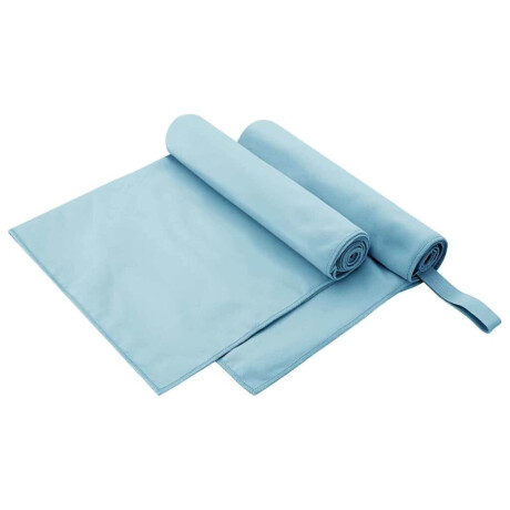 vidaXL Sporthanddoeken 2 pcs Blauw 100 x 50 cm Polyester en polyamide