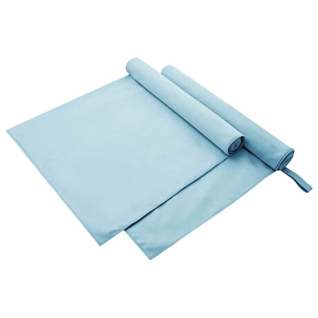 vidaXL Sporthanddoeken 2 pcs Blauw 180 x 90 cm Polyester en polyamide