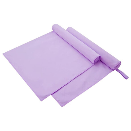 vidaXL Sporthanddoeken 2 pcs Paars 180 x 90 cm Polyester en polyamide