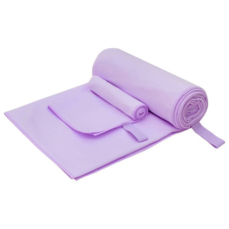 vidaXL Set van Sporthanddoeken 2 pcs Paars Stof