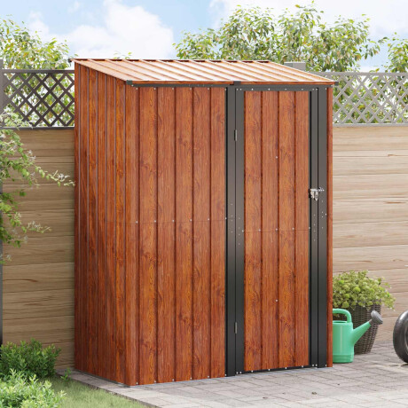 vidaXL Tuinhuisjes Bruin 153,5 x 86 x 200 cm Metaal