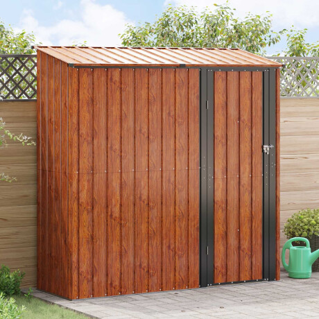 vidaXL Tuinhuisjes Bruin 203,5 x 73 x 200 cm Metaal