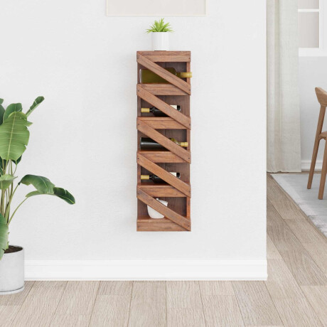 vidaXL Wijnrek Naturel 24 x 14 x 80 cm Massief Mahoniehout