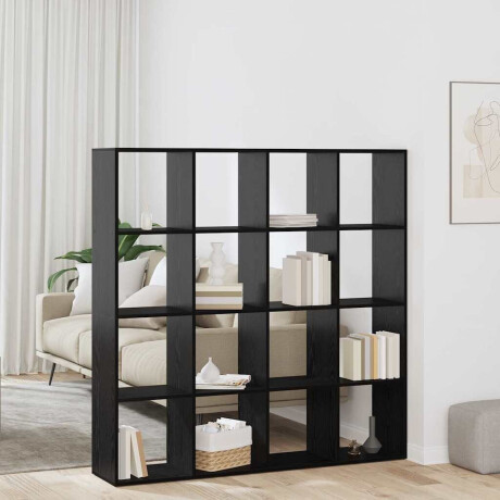 vidaXL Boekenkast Zwart eiken 137.5 x 29 x 137.5 cm Bewerkt hout