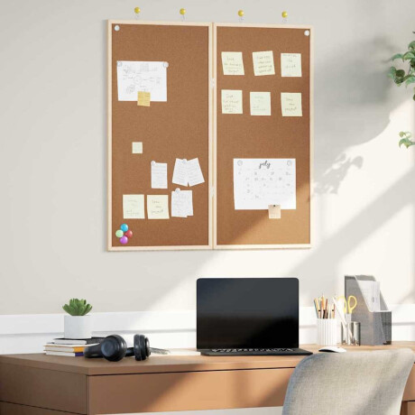 vidaXL Bulletinbord Bruin 80 x 80 x 1.4 cm Massief grenenhout