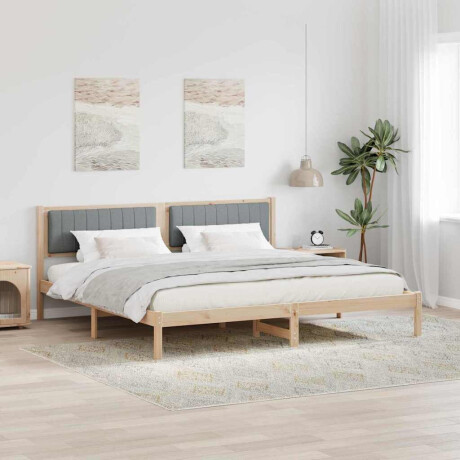 vidaXL Bedframe Lichtgrijs 200 x 200 cm Massief grenenhout