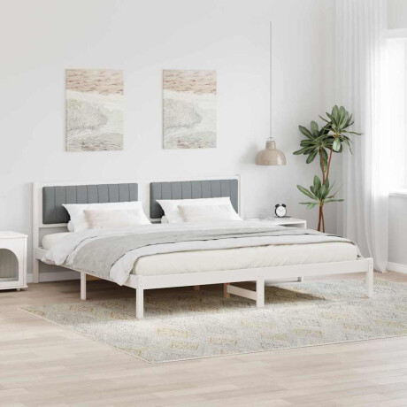 vidaXL Bedframe Lichtgrijs 200 x 200 cm Massief grenenhout