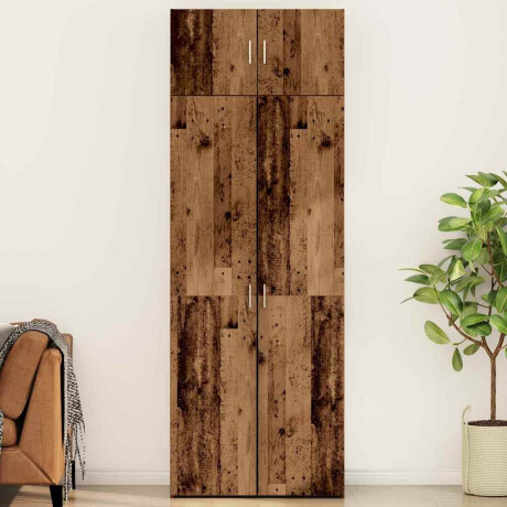 vidaXL Opbergkast met plank Anders met opslag met de deur Oud hout 80 x 42,5 x 225 cm Bewerkt hout