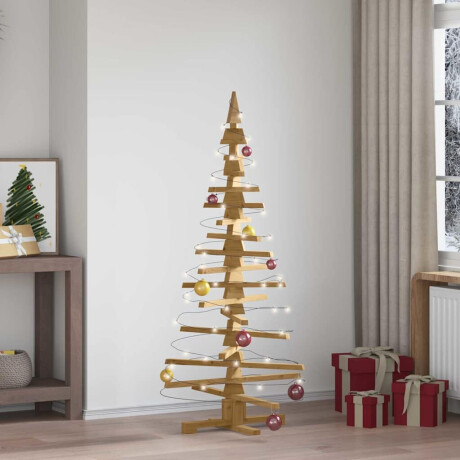 vidaXL Houten kerstboom met standaard Bruin 150 cm Massief grenenhout