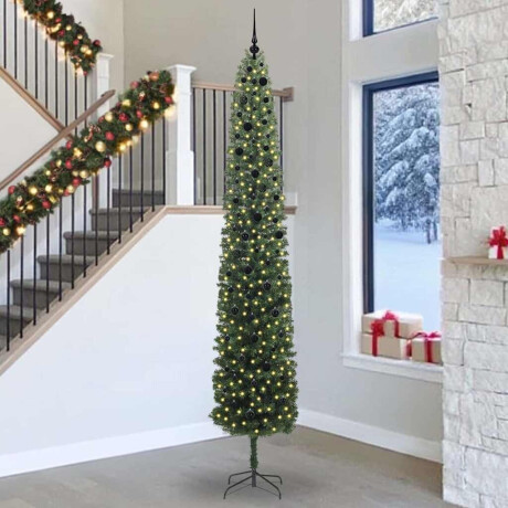 vidaXL Kunstkerstboom Groen 300 cm PVC en Staal en Kunststof