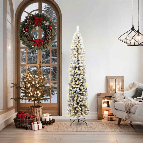 vidaXL Slanke Kerstboom Groen 48 x 48 x 180 cm Kunststof en metaal