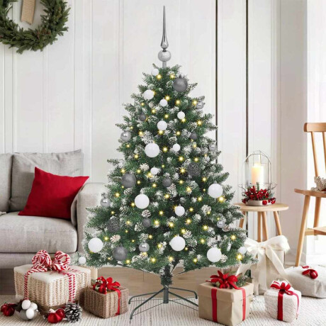 vidaXL Kunstkerstboom met LED -striplichten Groen 120cm PVC