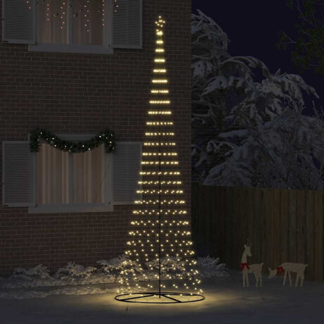 vidaXL LED Kerstboom met 550 LED Warmwit 138.5 x 138.5 x 399 cm Metaal