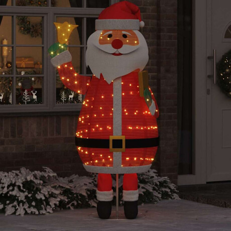 vidaXL Kerstman met 200 LED Warmwit 100 x 180 cm Stof