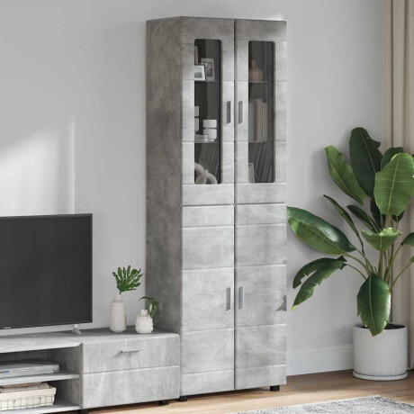 vidaXL Hoge kast FLORIN Beton Grijs 60 x 35 x 182 cm Bewerkt hout