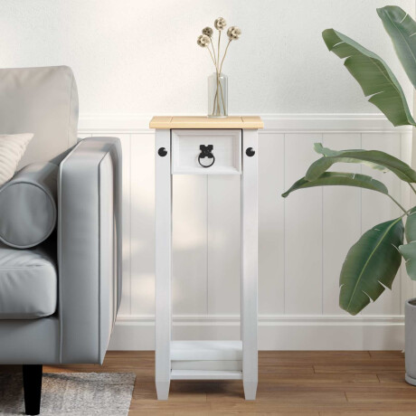 vidaXL Plantenstandaard Wit 30 x 30 x 73 cm Massief grenenhout