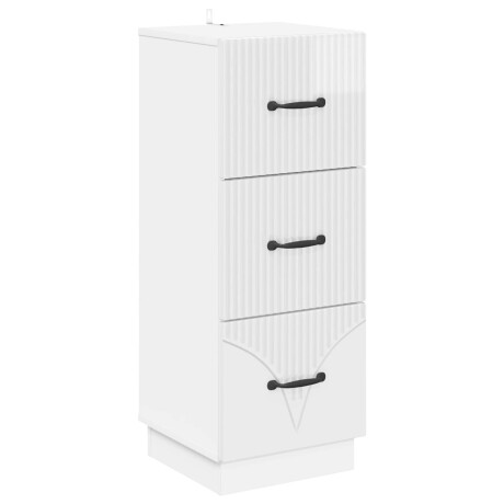vidaXL Ladenkast Hoogglans Wit 33 x 34,5 x 87 cm Bewerkt hout