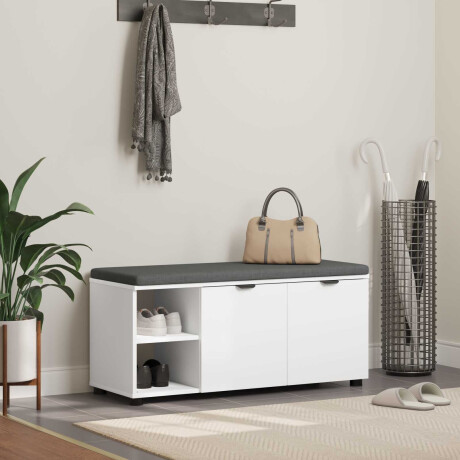 vidaXL Halbank Wit 100 x 38 x 46 cm Geïndustrialiseerd hout en stof