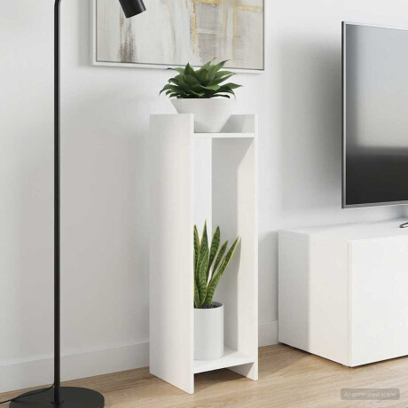 vidaXL Plantenstandaard 2 pcs Wit 30 x 30 x 100 cm Geconstrueerd hout