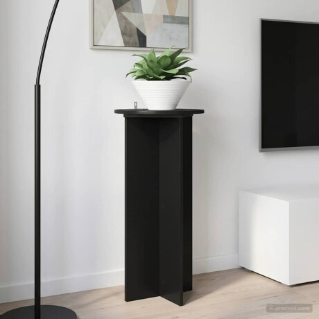 vidaXL Plantenstandaard 2 pcs Zwart 40 x 40 x 80 cm Bewerkt hout