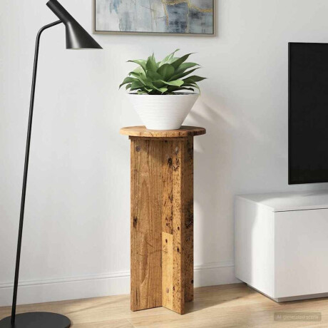 vidaXL Plantenstandaard 2 pcs Oud hout 29,5 x 29,5 x 60 cm