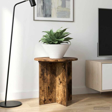 vidaXL Plantenstandaard 2 pcs Gerookt eiken 40 x 40 x 40 cm